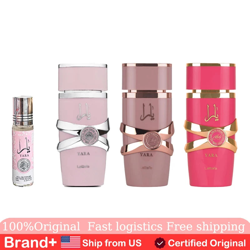 Lattafa Yara 10ML Yara Candy Yara Elixir Long Lasting Fragrance Cologne Natural Perfume Persistence Arabian Women Perfume 100ML